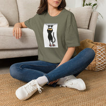 Load image into Gallery viewer, Dangling cat Unisex T-Shirt by B E-Z
