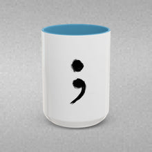 Load image into Gallery viewer, Mental Health Awareness: Semicolon Symbol Coffee Mug (15oz)
