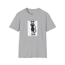 Load image into Gallery viewer, Dangling cat Unisex T-Shirt by B E-Z
