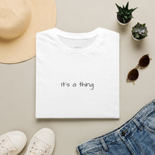 Load image into Gallery viewer, When Black Ink Met White Empty Pages (Back of Shirt) Unisex T-Shirt by B E-Z - It's A Thing
