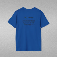 Load image into Gallery viewer, Sports' Greatest Motivator- Laziness (see back) Unisex T-Shirt by B E-Z
