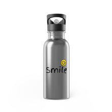 Load image into Gallery viewer, smile...Stainless Steel Water Bottle With Straw, 20oz
