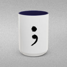 Load image into Gallery viewer, Mental Health Awareness: Semicolon Symbol Coffee Mug (15oz)
