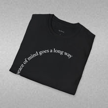 Load image into Gallery viewer, peace of mind goes a long way Unisex T-Shirt by B E-Z
