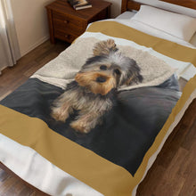 Load image into Gallery viewer, Yorkie Velveteen Plush Blanket

