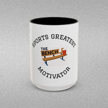 Load image into Gallery viewer, Sports Greatest Motivator - The Bench Coffee Mug (15oz)

