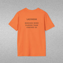 Load image into Gallery viewer, Sports' Greatest Motivator- Laziness (see back) Unisex T-Shirt by B E-Z
