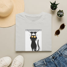 Load image into Gallery viewer, Dangling cat Unisex T-Shirt by B E-Z
