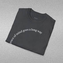 Load image into Gallery viewer, peace of mind goes a long way Unisex T-Shirt by B E-Z
