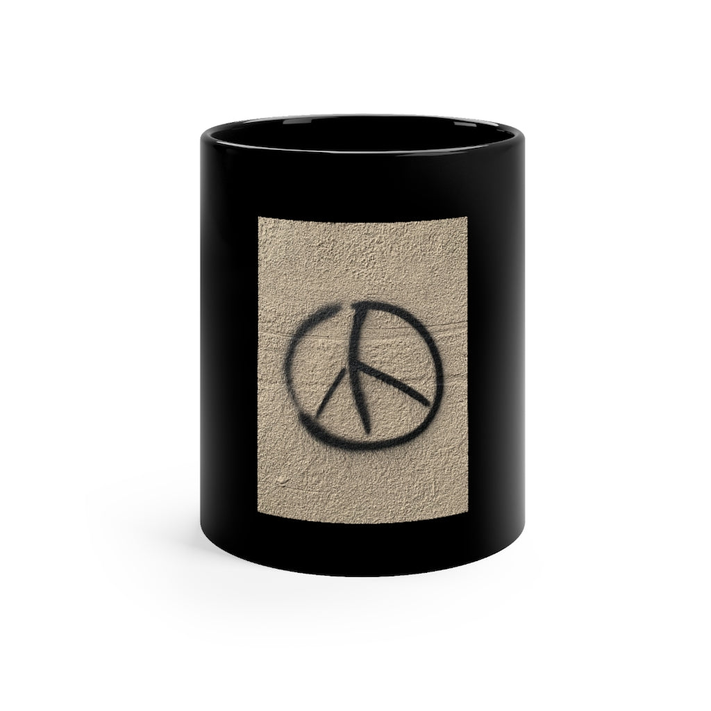 Peace - Black Mug 11oz